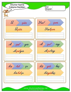 ç sesi Çalışma Sayfaları